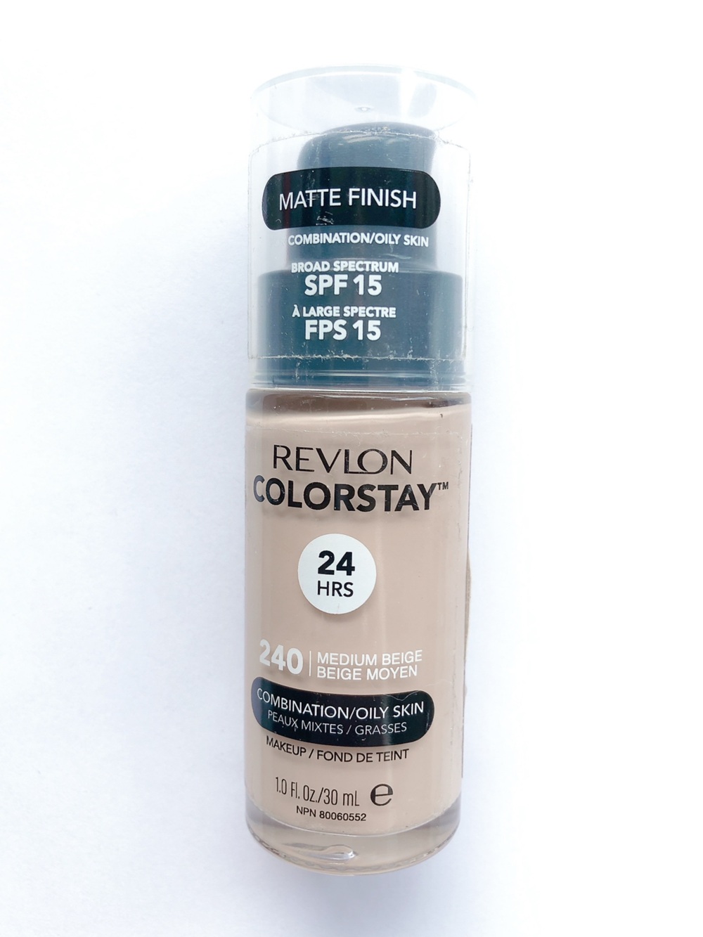 REVLON COLORSTAY foundation 24 HRS 240 MEDIUM BEIGE combination oily skin SPF 15